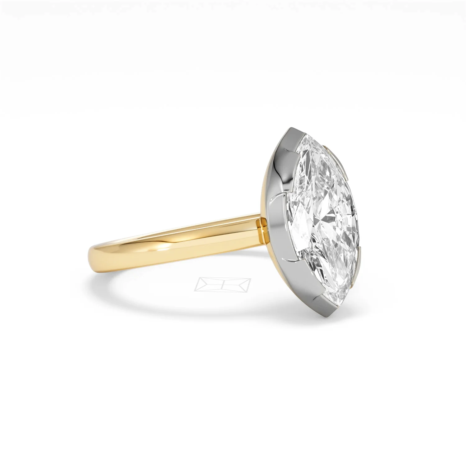 Muse 2.00ct Marquise Cut Lab Grown Solitaire Engagement Ring in 18K Yellow Gold - Image 16