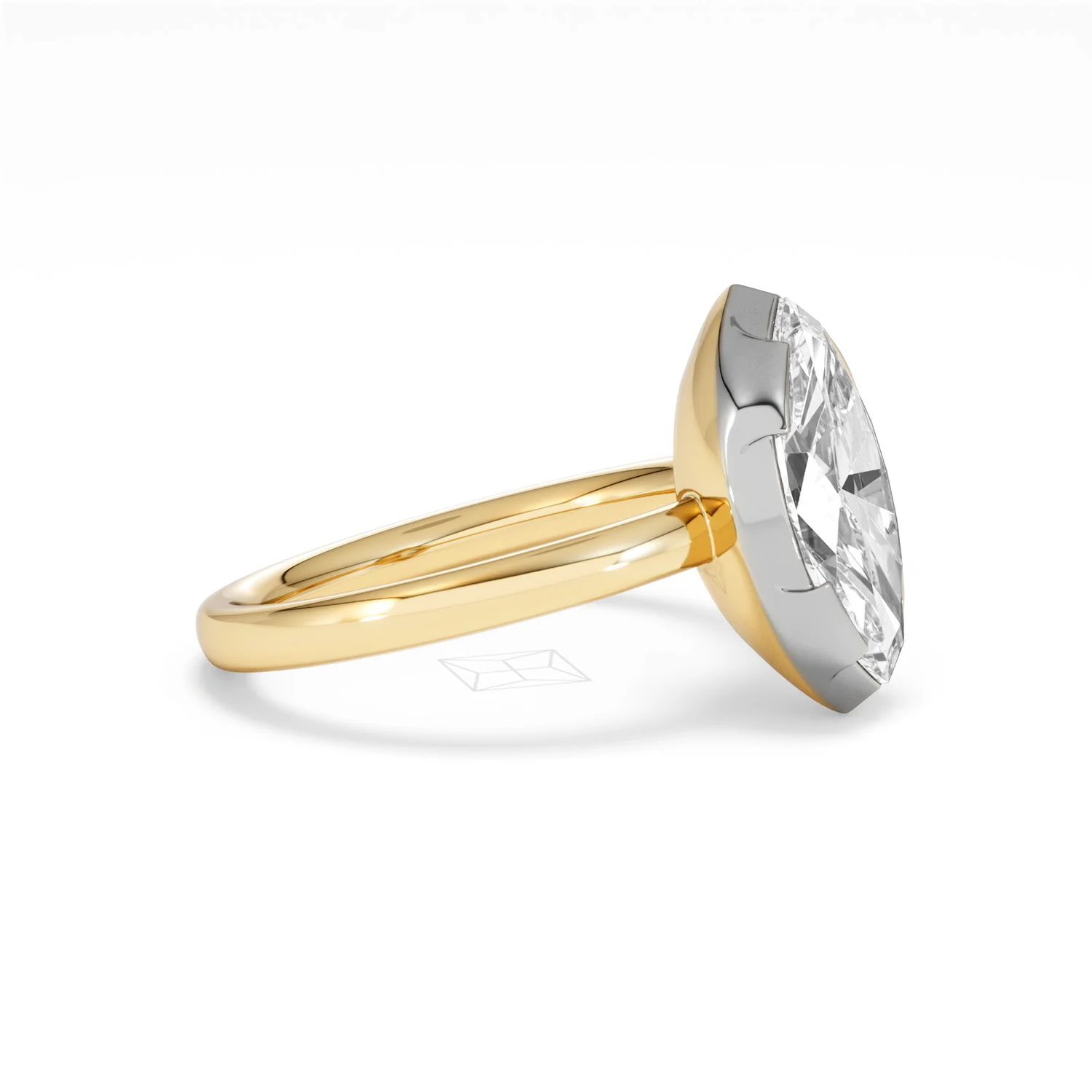 Muse 2.00ct Marquise Cut Lab Grown Solitaire Engagement Ring in 18K Yellow Gold - Image 21