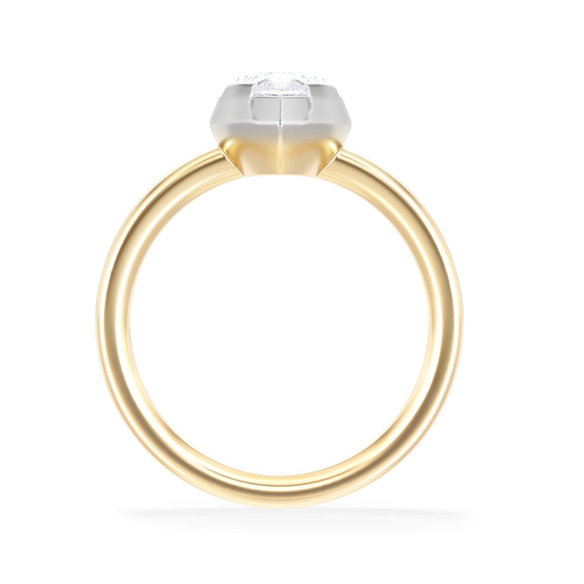 Muse 2.00ct Marquise Cut Lab Grown Solitaire Engagement Ring in 18K Yellow Gold - Image 3