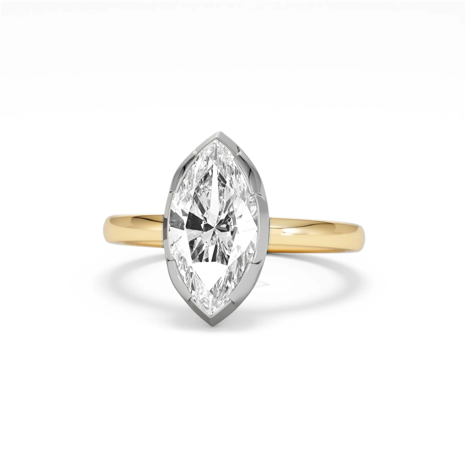 Muse 2.00ct Marquise Cut Lab Grown Solitaire Engagement Ring in 18K Yellow Gold - Image 85