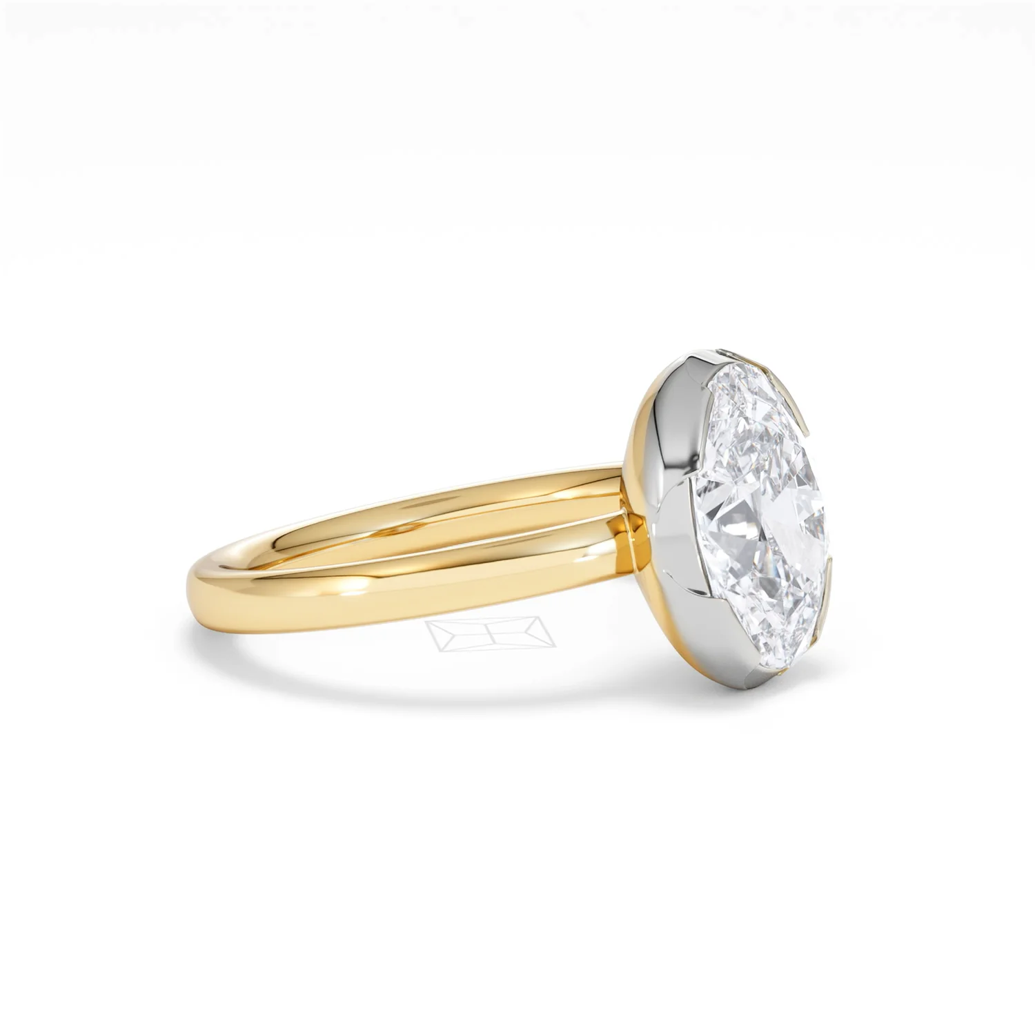 Muse 2.00ct Oval Cut Lab Grown Solitaire Engagement Ring in 18K Yellow Gold - Image 19