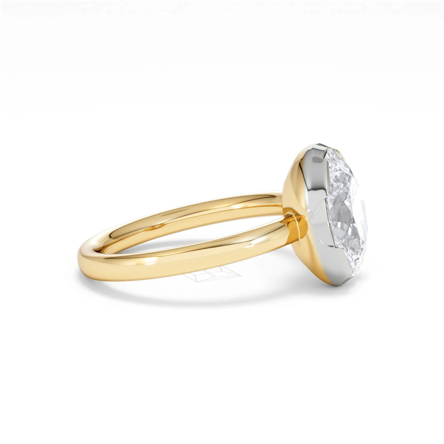 Muse 2.00ct Oval Cut Lab Grown Solitaire Engagement Ring in 18K Yellow Gold - Image 23