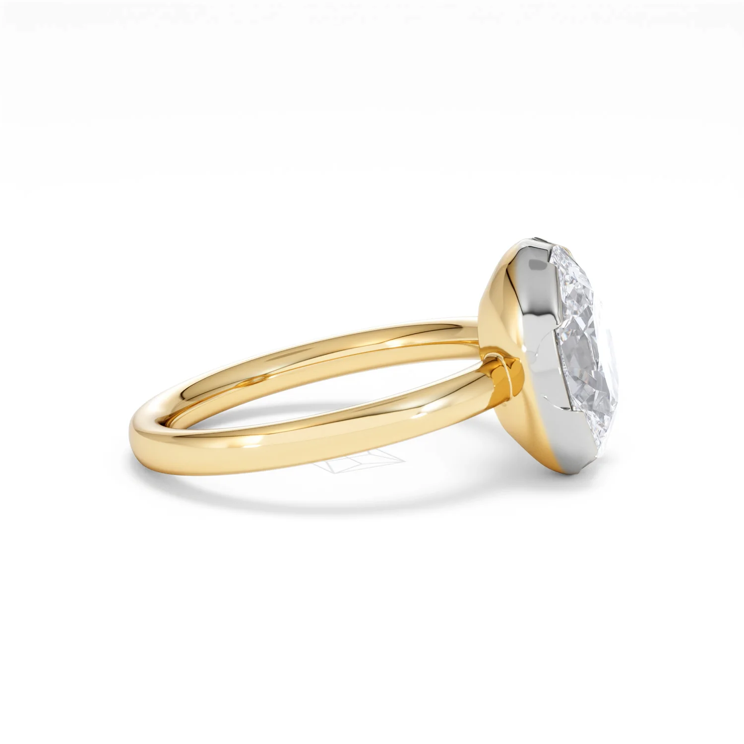 Muse 2.00ct Oval Cut Lab Grown Solitaire Engagement Ring in 18K Yellow Gold - Image 24