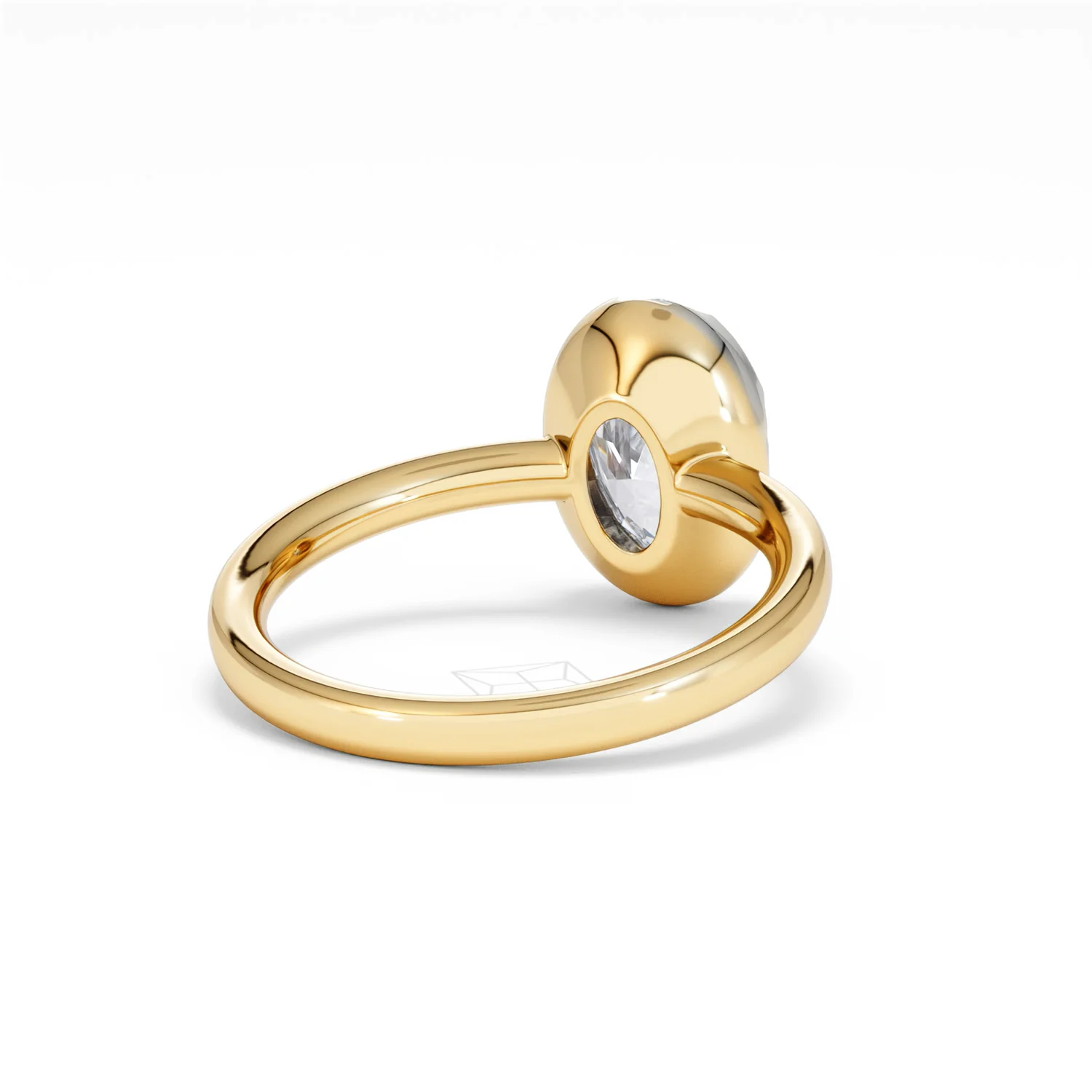 Muse 2.00ct Oval Cut Lab Grown Solitaire Engagement Ring in 18K Yellow Gold - Image 41