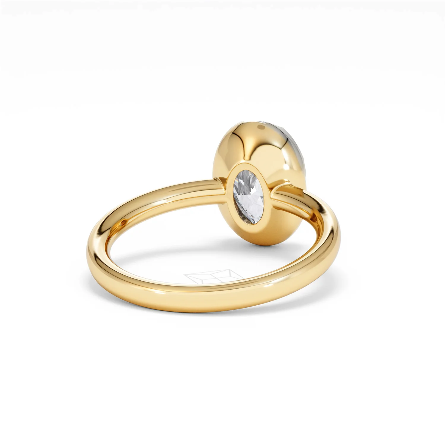 Muse 2.00ct Oval Cut Lab Grown Solitaire Engagement Ring in 18K Yellow Gold - Image 42