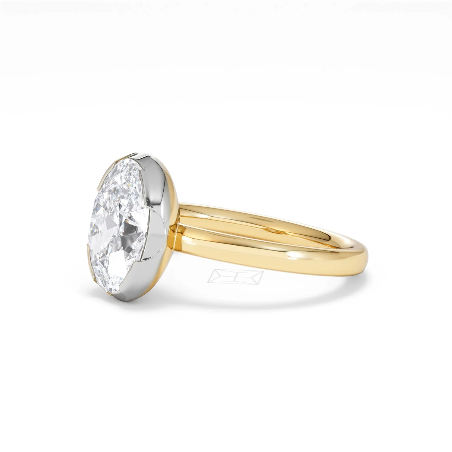 Muse 2.00ct Oval Cut Lab Grown Solitaire Engagement Ring in 18K Yellow Gold - Image 75