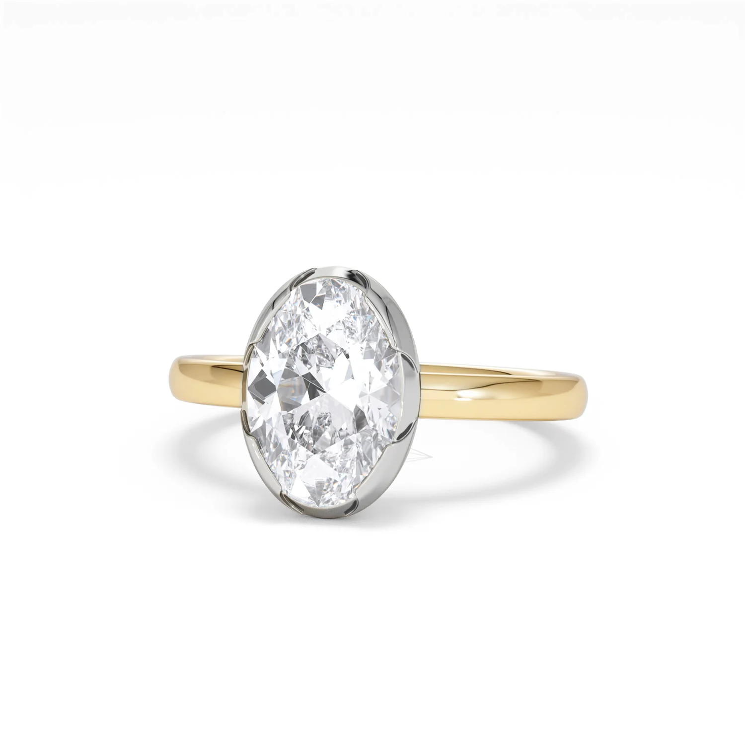 Muse 2.00ct Oval Cut Lab Grown Solitaire Engagement Ring in 18K Yellow Gold - Image 84