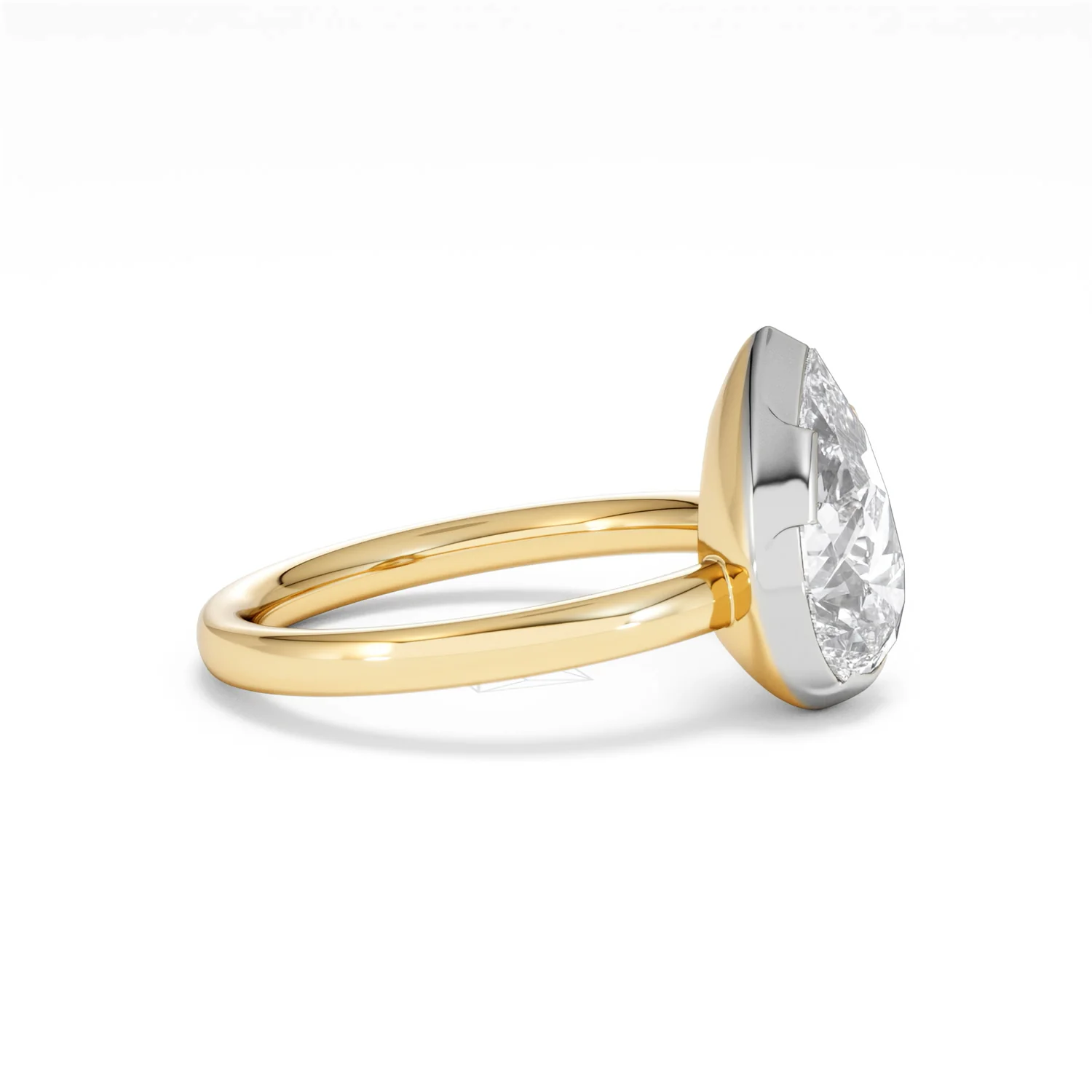 Muse 2.00ct Pear Cut Lab Grown Solitaire Engagement Ring in 18K Yellow Gold - Image 22