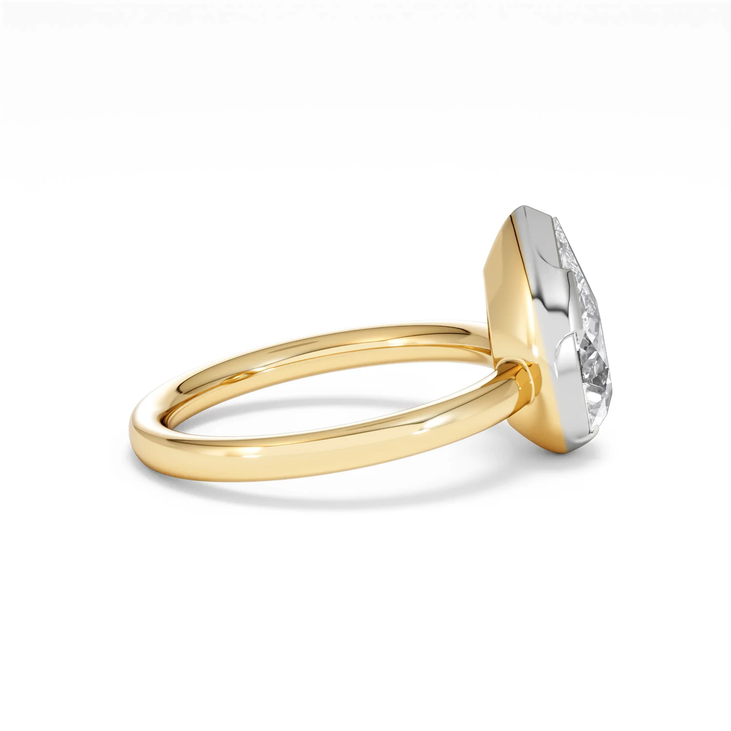 Muse 2.00ct Pear Cut Lab Grown Solitaire Engagement Ring in 18K Yellow Gold - Image 27