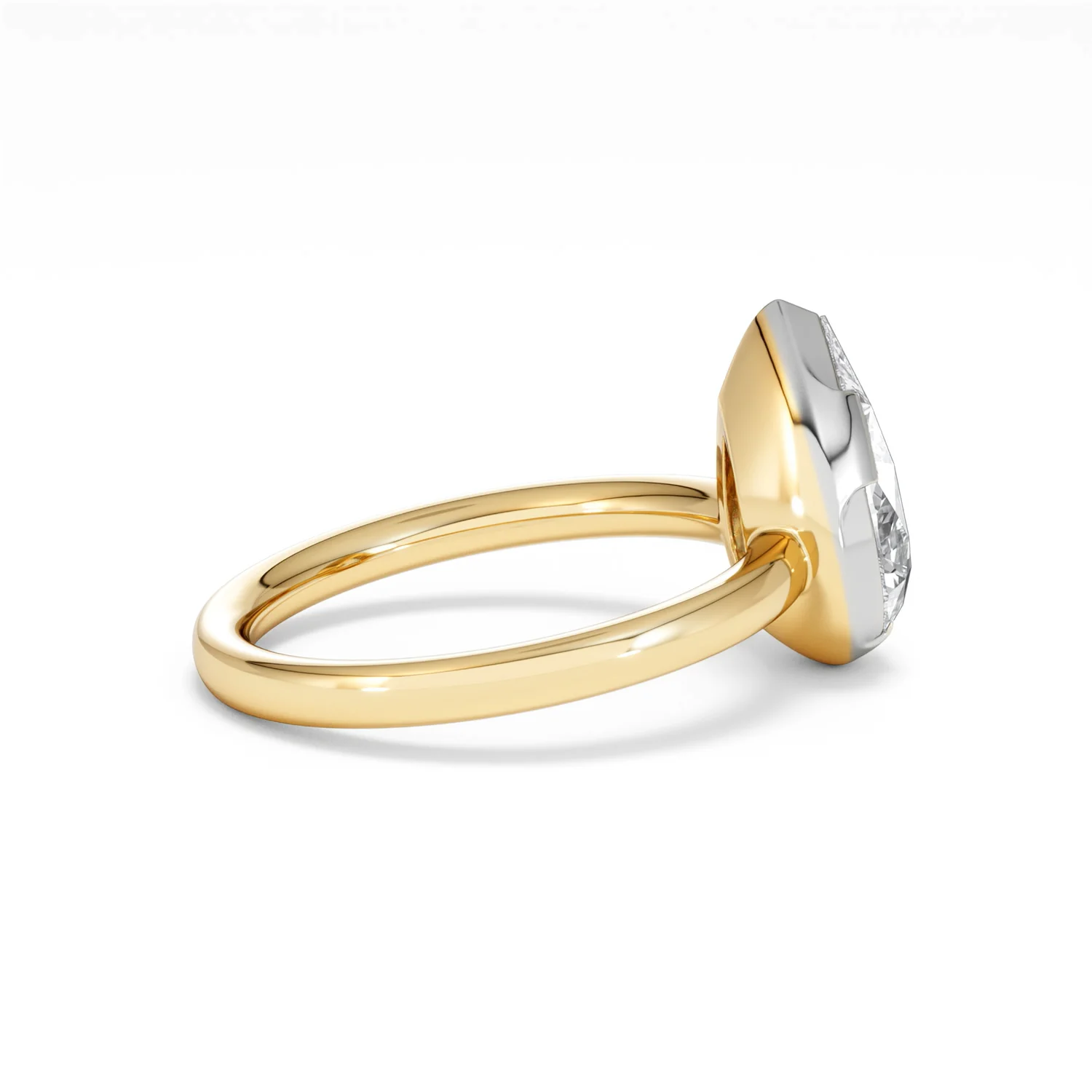 Muse 2.00ct Pear Cut Lab Grown Solitaire Engagement Ring in 18K Yellow Gold - Image 29