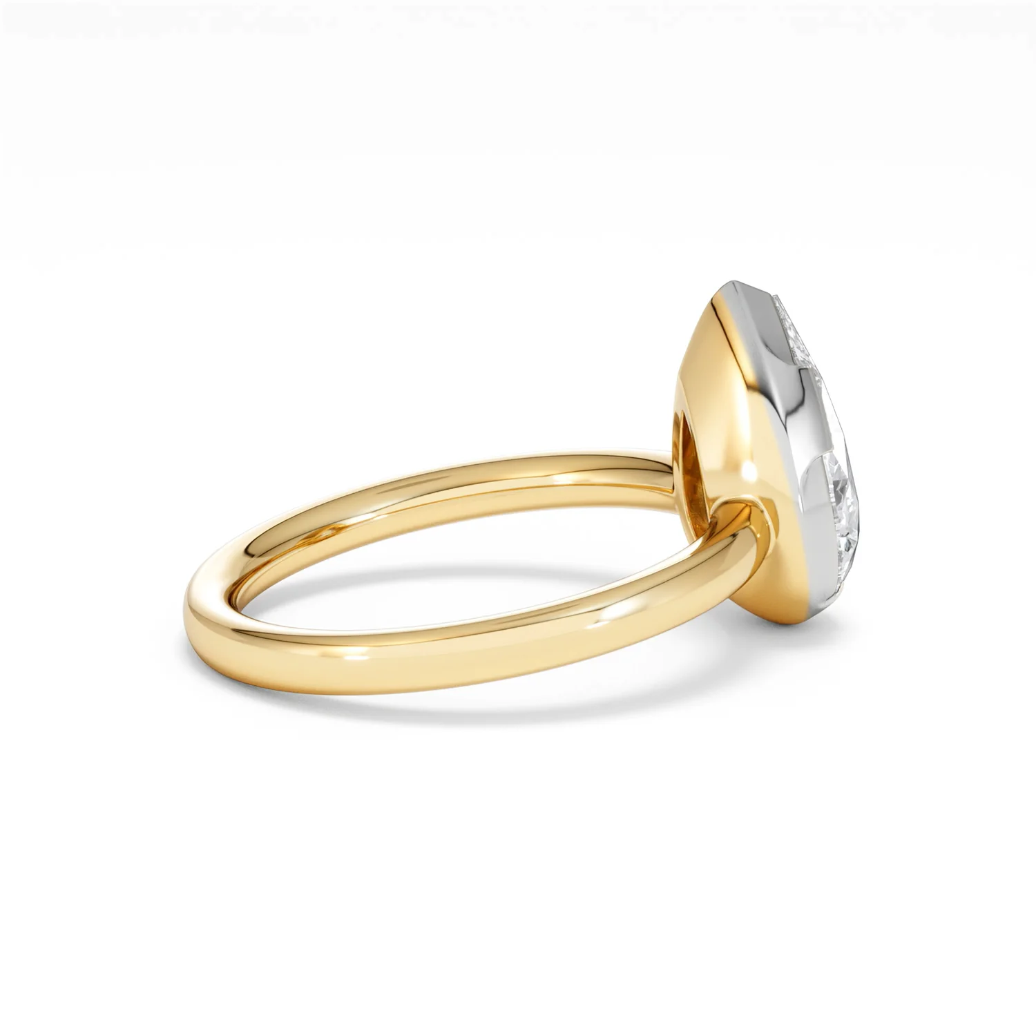 Muse 2.00ct Pear Cut Lab Grown Solitaire Engagement Ring in 18K Yellow Gold - Image 30