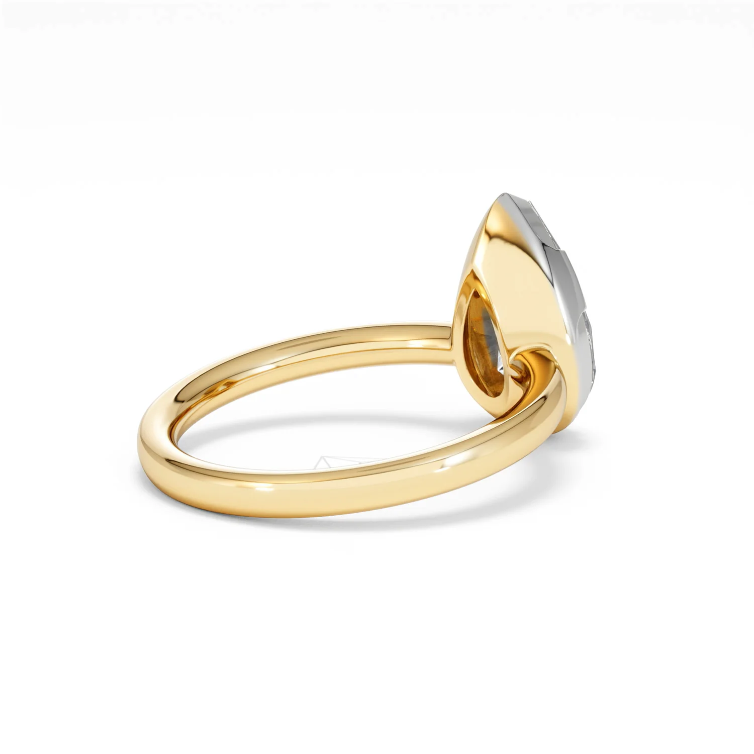 Muse 2.00ct Pear Cut Lab Grown Solitaire Engagement Ring in 18K Yellow Gold - Image 35