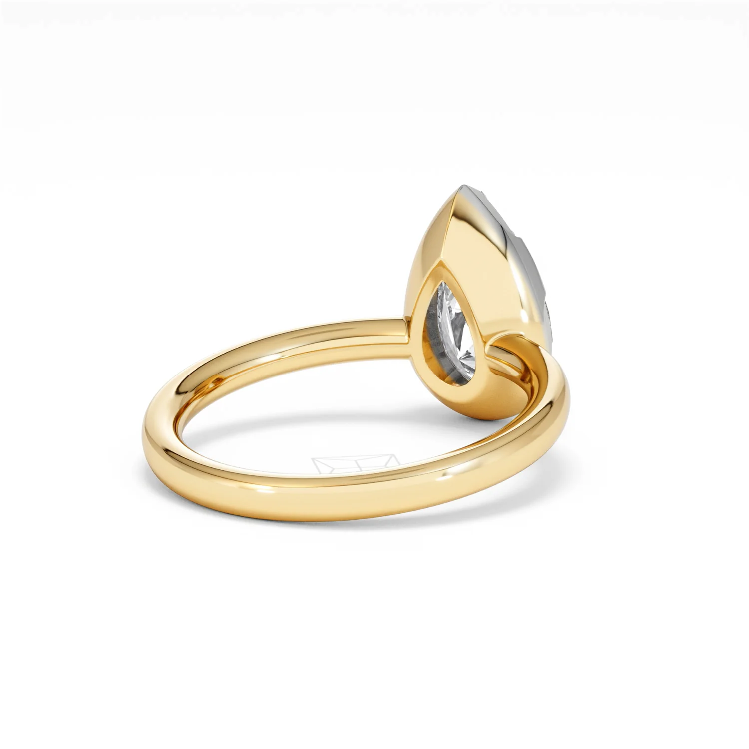 Muse 2.00ct Pear Cut Lab Grown Solitaire Engagement Ring in 18K Yellow Gold - Image 39