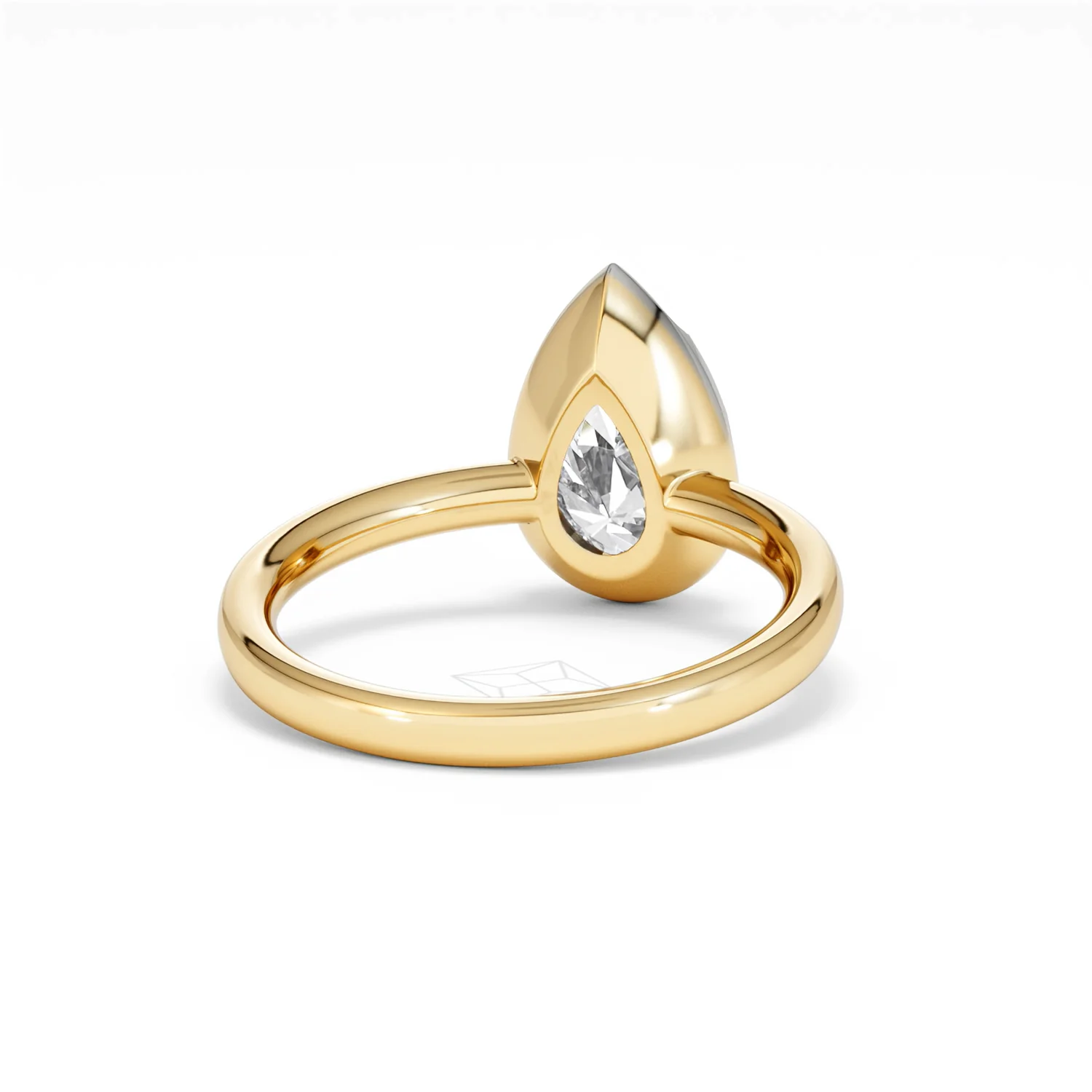 Muse 2.00ct Pear Cut Lab Grown Solitaire Engagement Ring in 18K Yellow Gold - Image 43