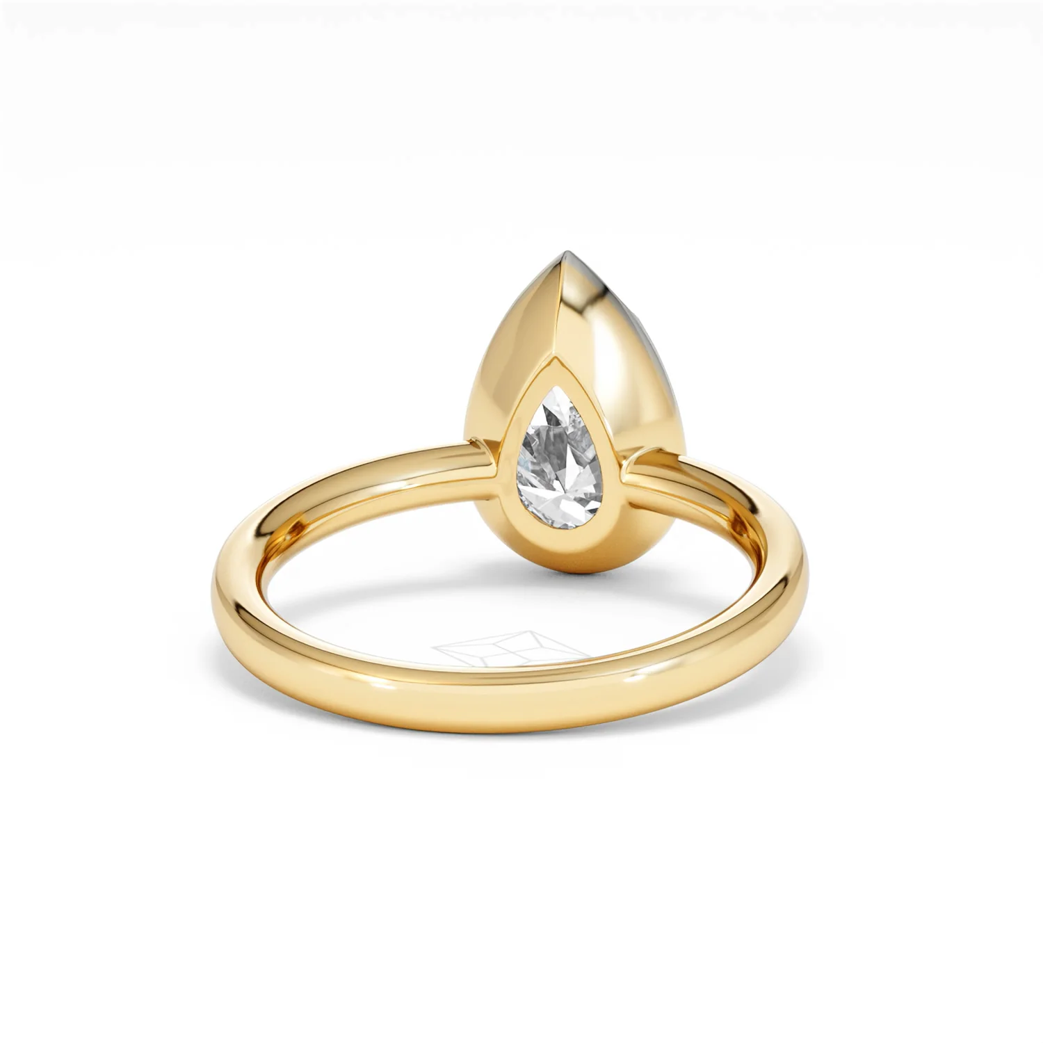 Muse 2.00ct Pear Cut Lab Grown Solitaire Engagement Ring in 18K Yellow Gold - Image 44