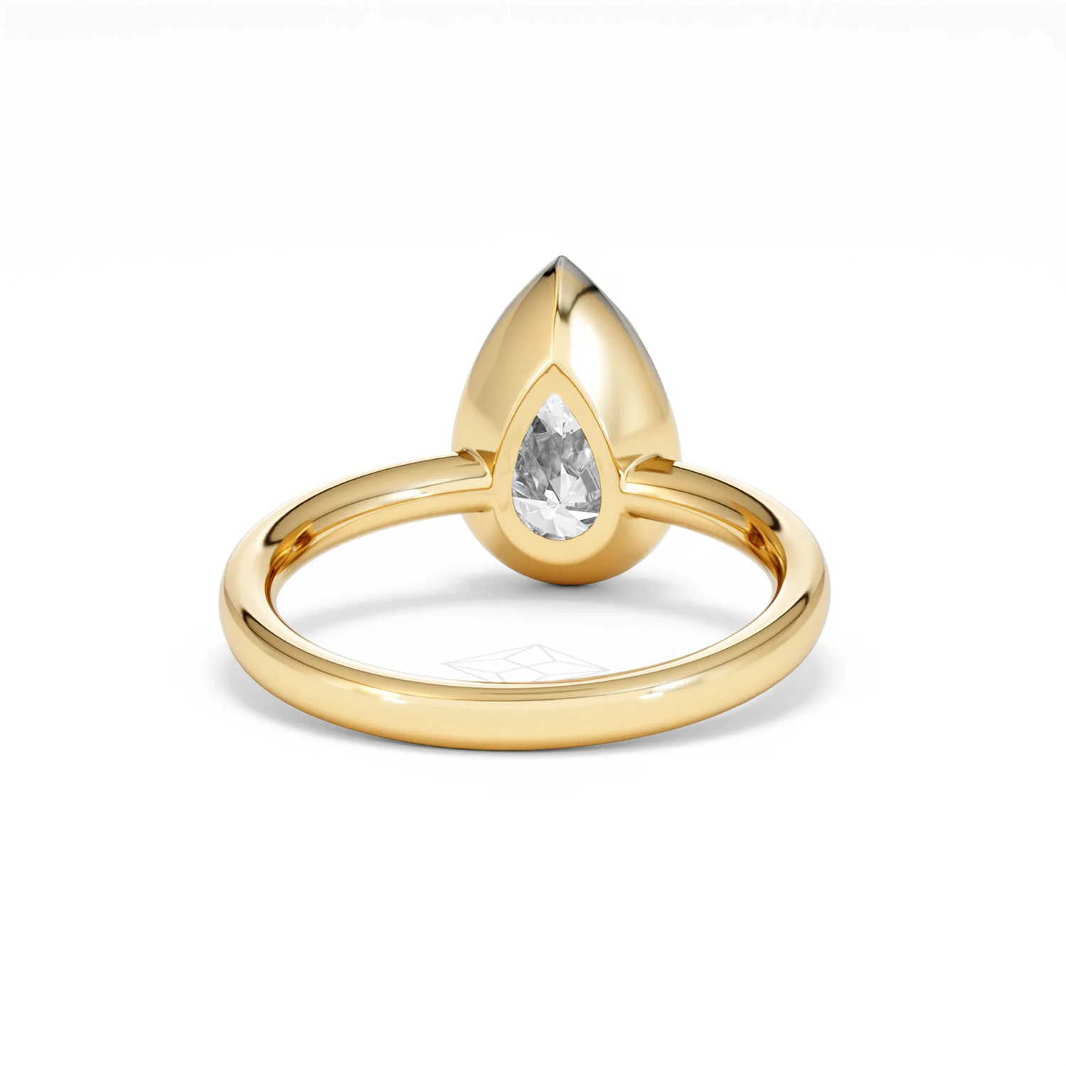 Muse 2.00ct Pear Cut Lab Grown Solitaire Engagement Ring in 18K Yellow Gold - Image 45