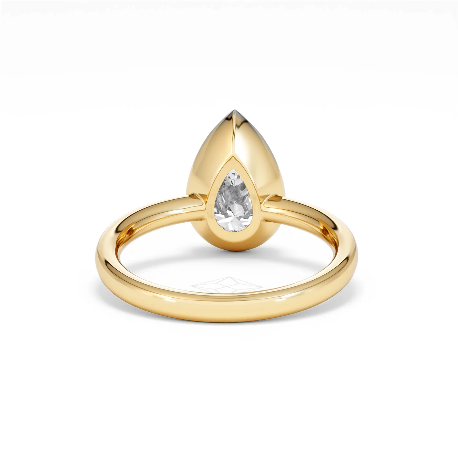Muse 2.00ct Pear Cut Lab Grown Solitaire Engagement Ring in 18K Yellow Gold - Image 46