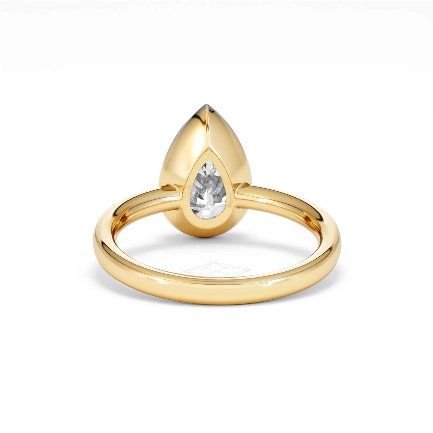 Muse 2.00ct Pear Cut Lab Grown Solitaire Engagement Ring in 18K Yellow Gold - Image 48