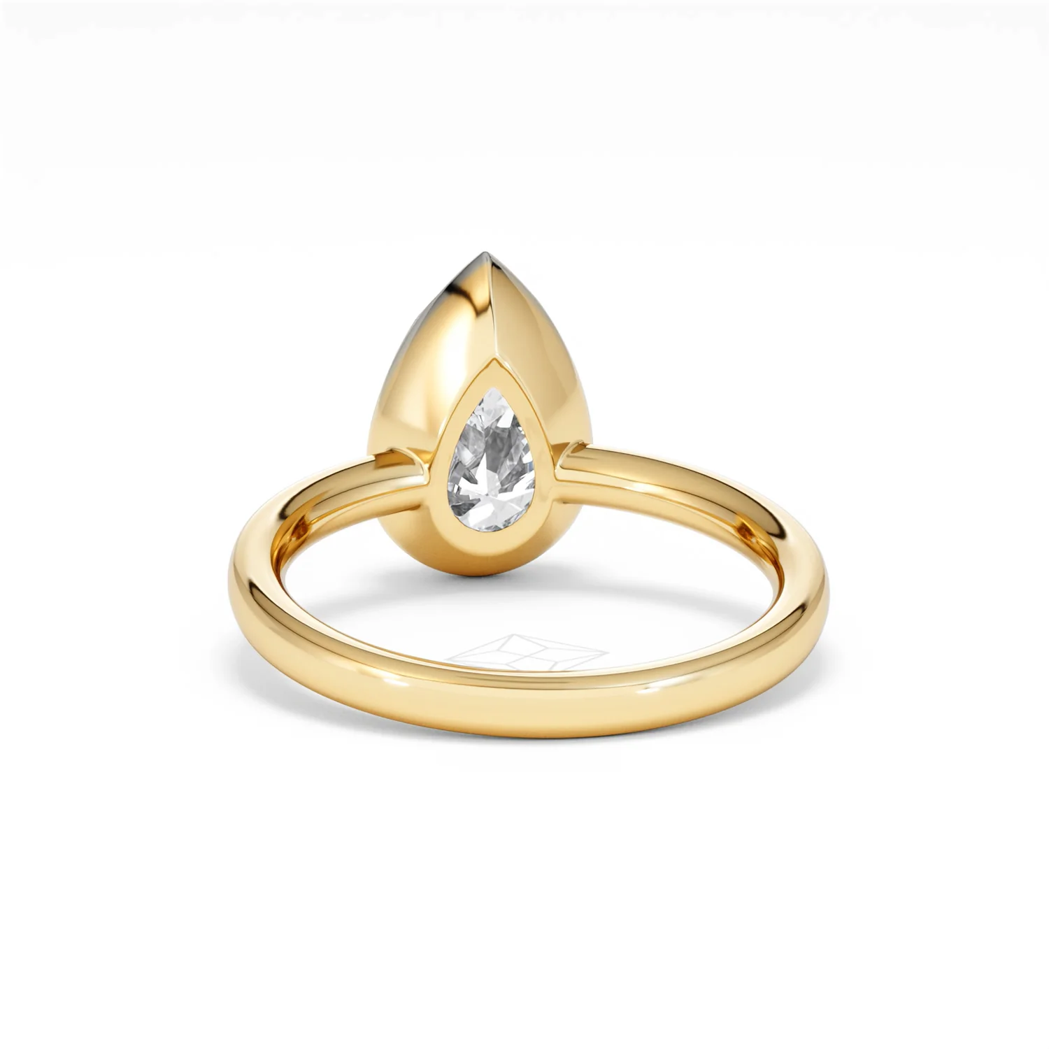 Muse 2.00ct Pear Cut Lab Grown Solitaire Engagement Ring in 18K Yellow Gold - Image 49