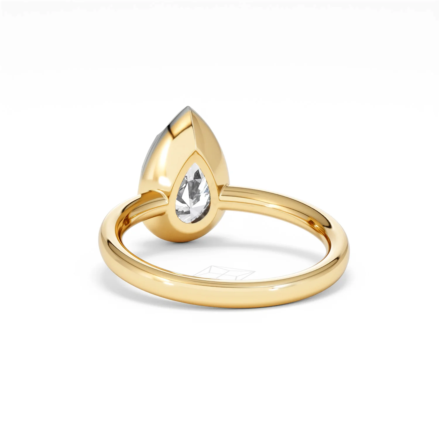 Muse 2.00ct Pear Cut Lab Grown Solitaire Engagement Ring in 18K Yellow Gold - Image 51