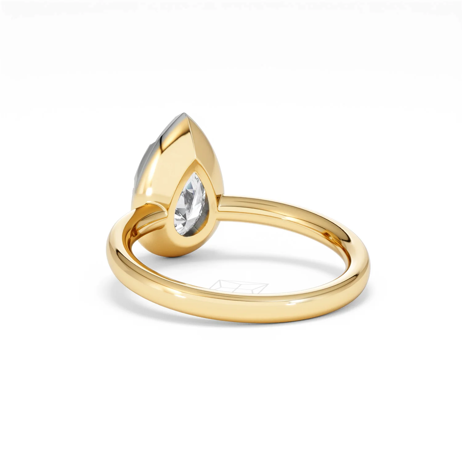 Muse 2.00ct Pear Cut Lab Grown Solitaire Engagement Ring in 18K Yellow Gold - Image 53