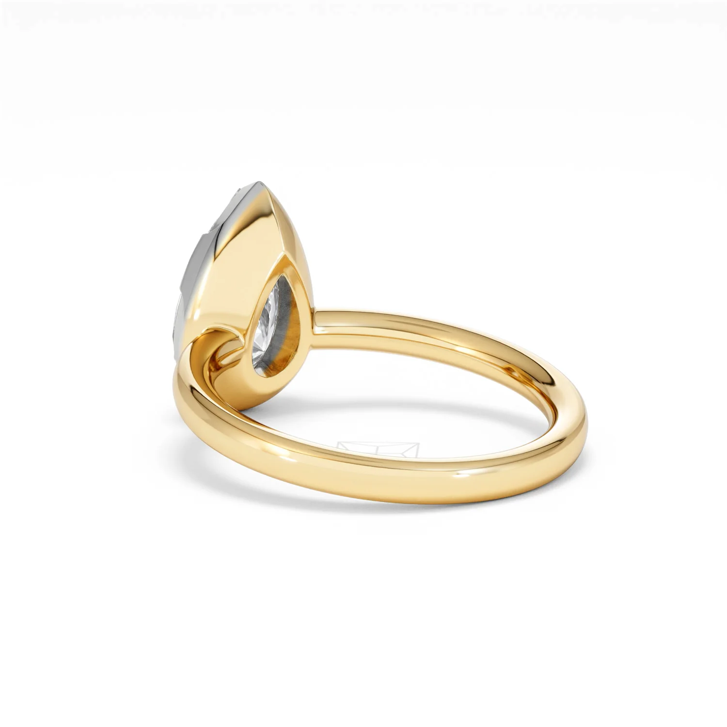 Muse 2.00ct Pear Cut Lab Grown Solitaire Engagement Ring in 18K Yellow Gold - Image 56