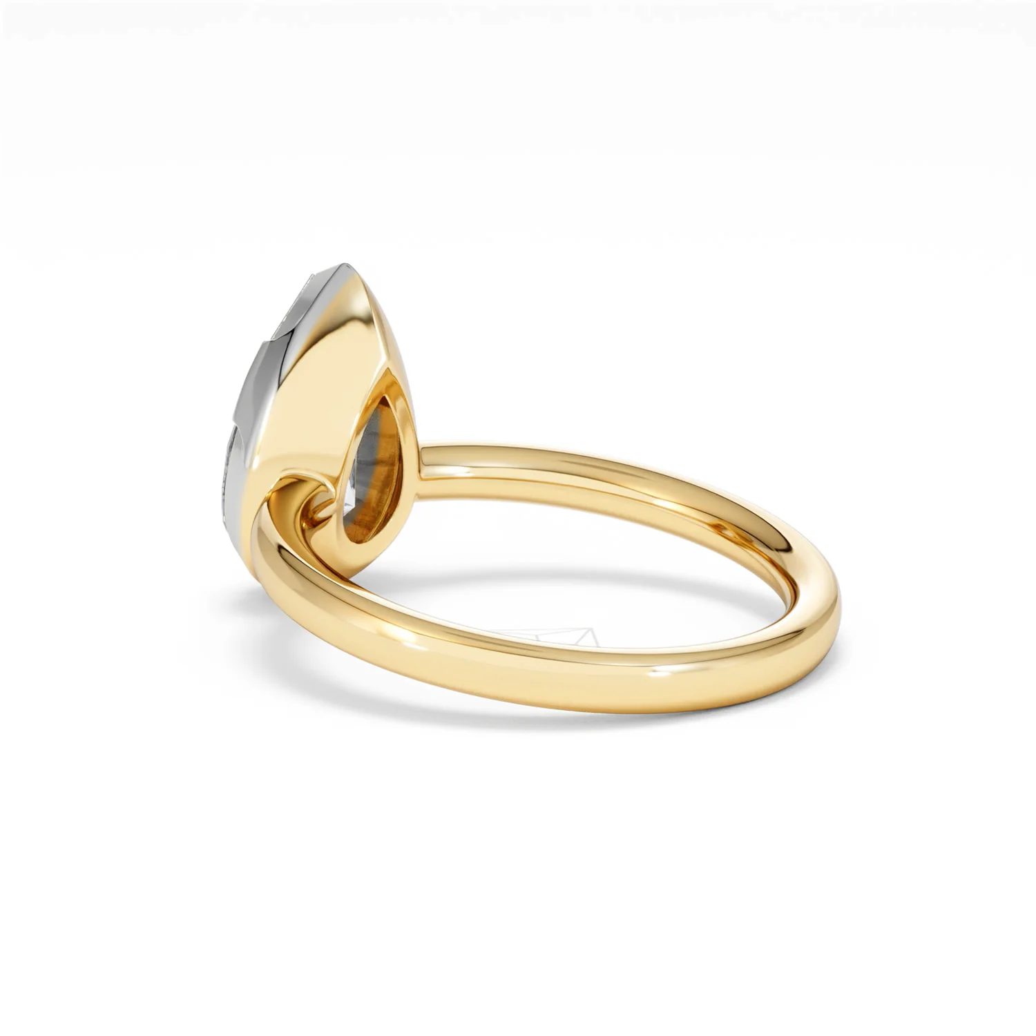 Muse 2.00ct Pear Cut Lab Grown Solitaire Engagement Ring in 18K Yellow Gold - Image 58