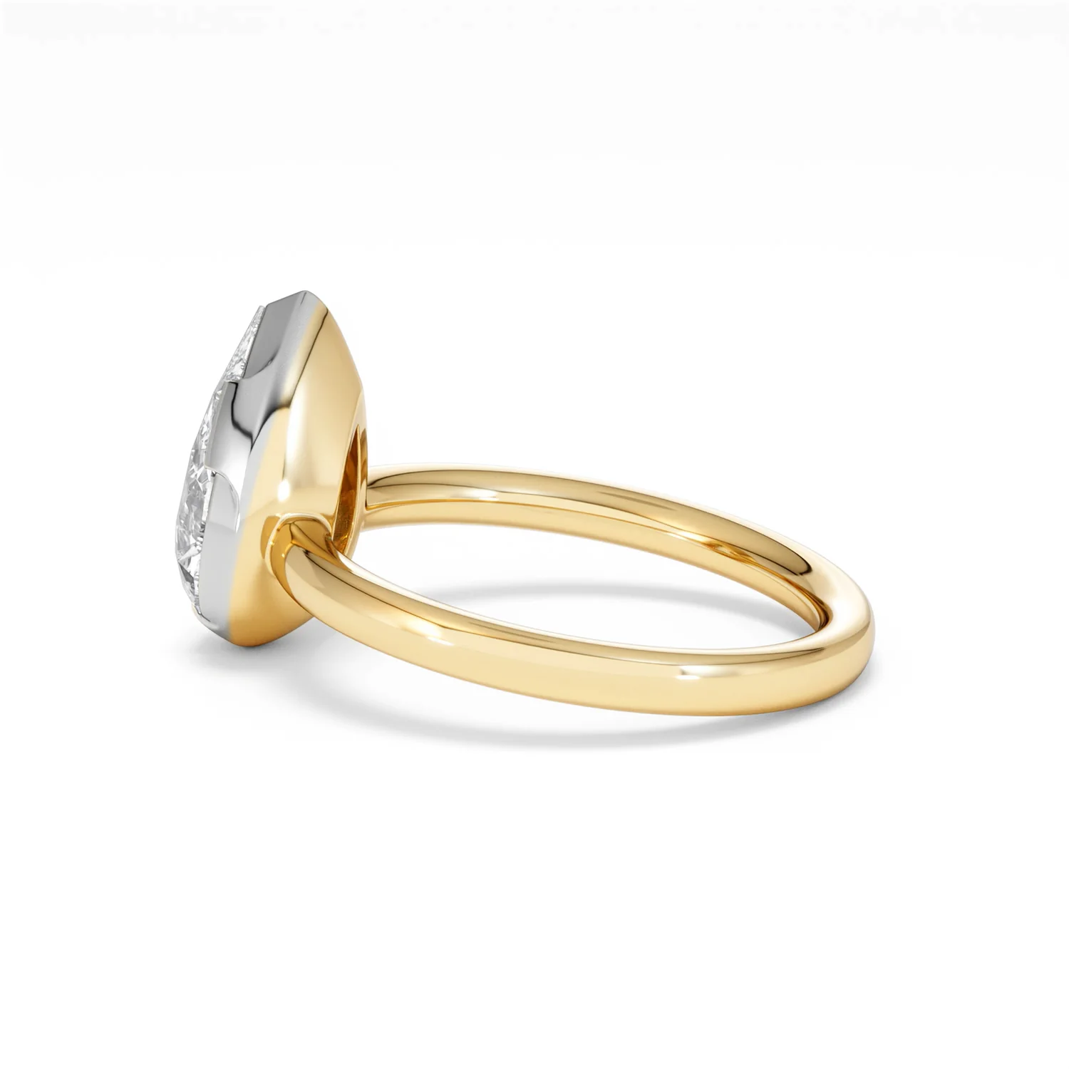 Muse 2.00ct Pear Cut Lab Grown Solitaire Engagement Ring in 18K Yellow Gold - Image 64