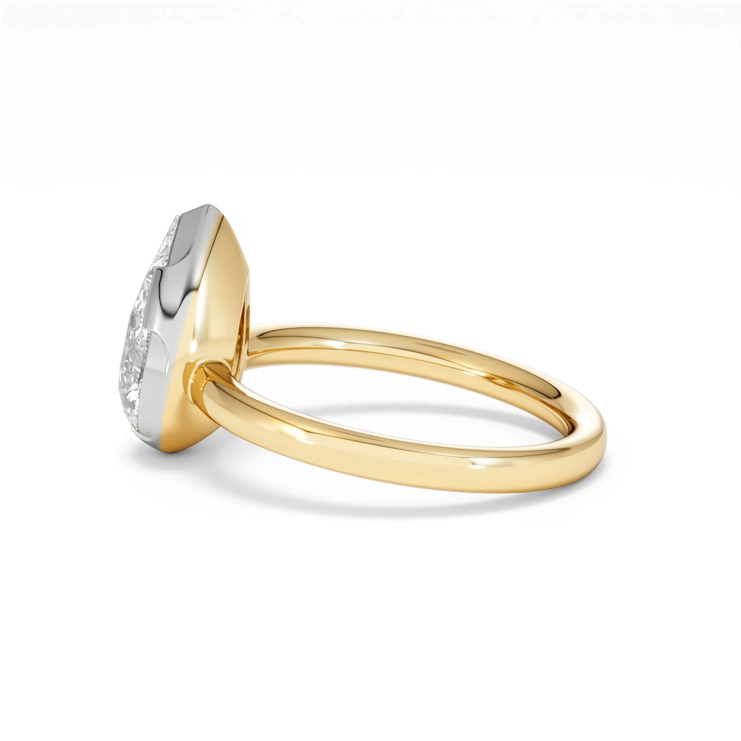 Muse 2.00ct Pear Cut Lab Grown Solitaire Engagement Ring in 18K Yellow Gold - Image 65