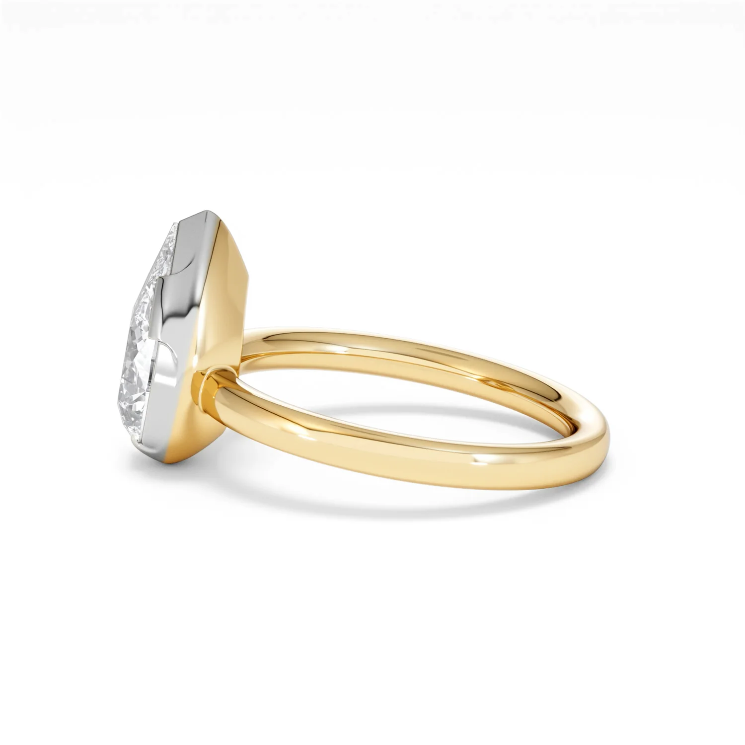 Muse 2.00ct Pear Cut Lab Grown Solitaire Engagement Ring in 18K Yellow Gold - Image 67