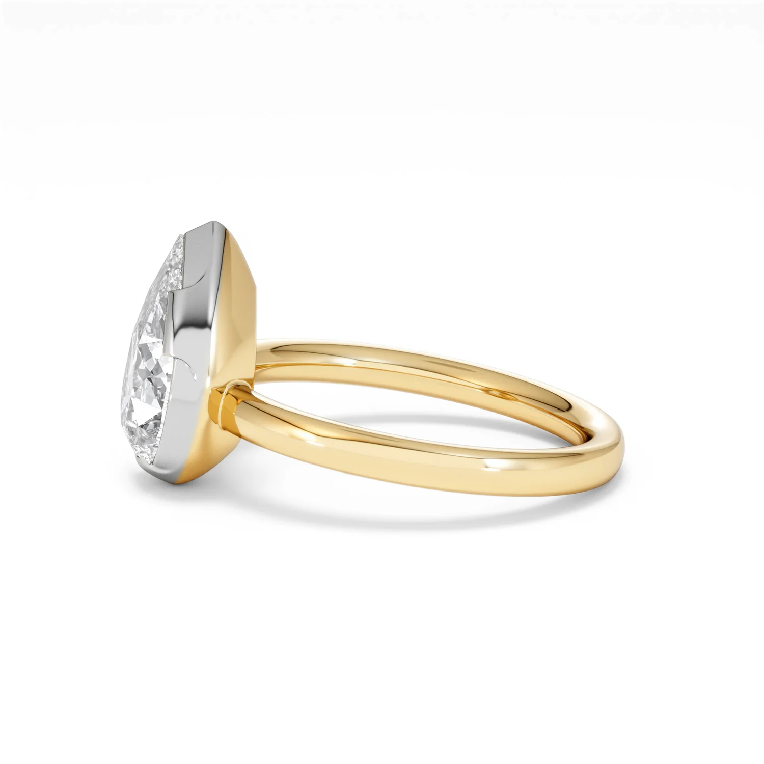 Muse 2.00ct Pear Cut Lab Grown Solitaire Engagement Ring in 18K Yellow Gold - Image 69