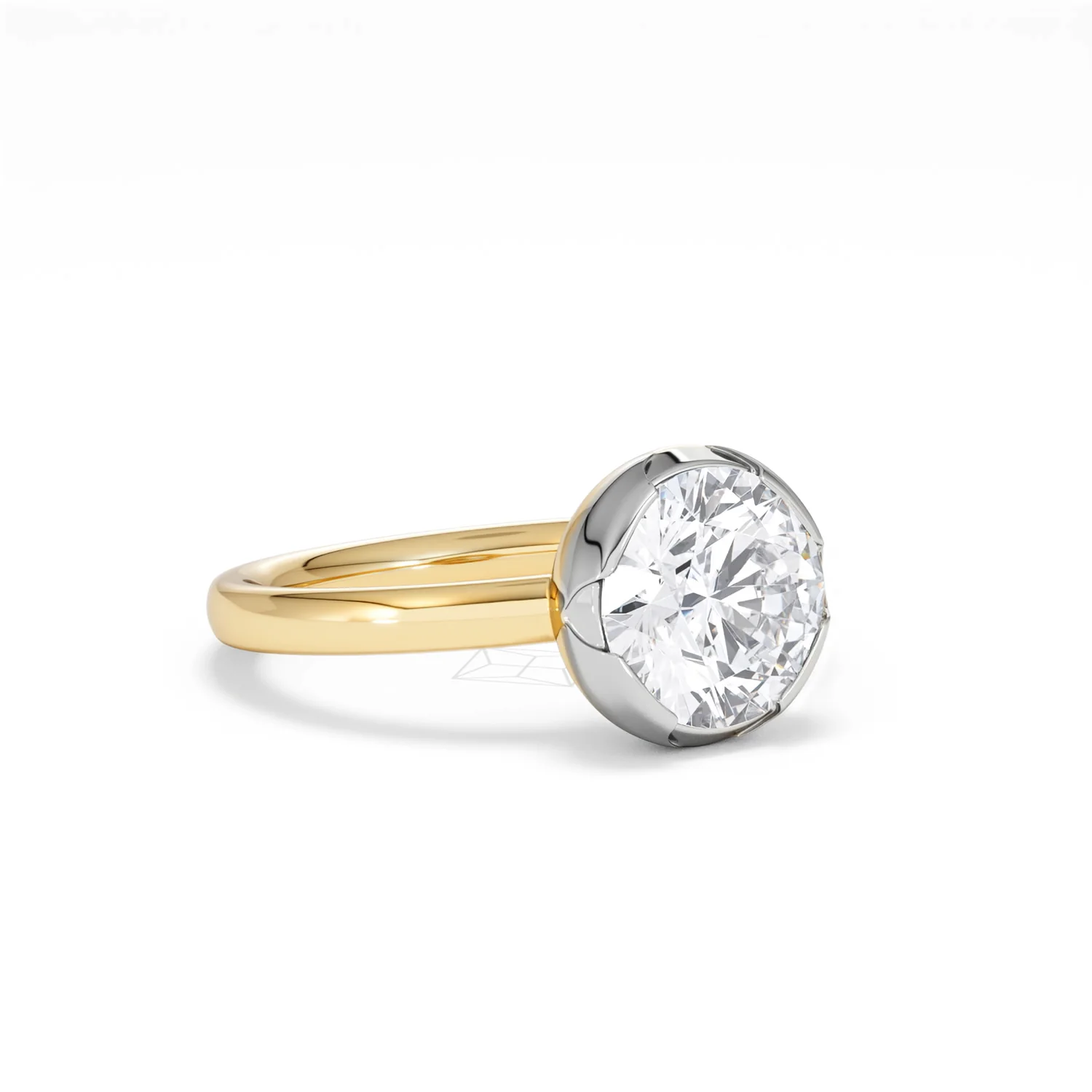 Muse 2.00ct Round Cut Lab Grown Solitaire Engagement Ring in 18K Yellow Gold - Image 14