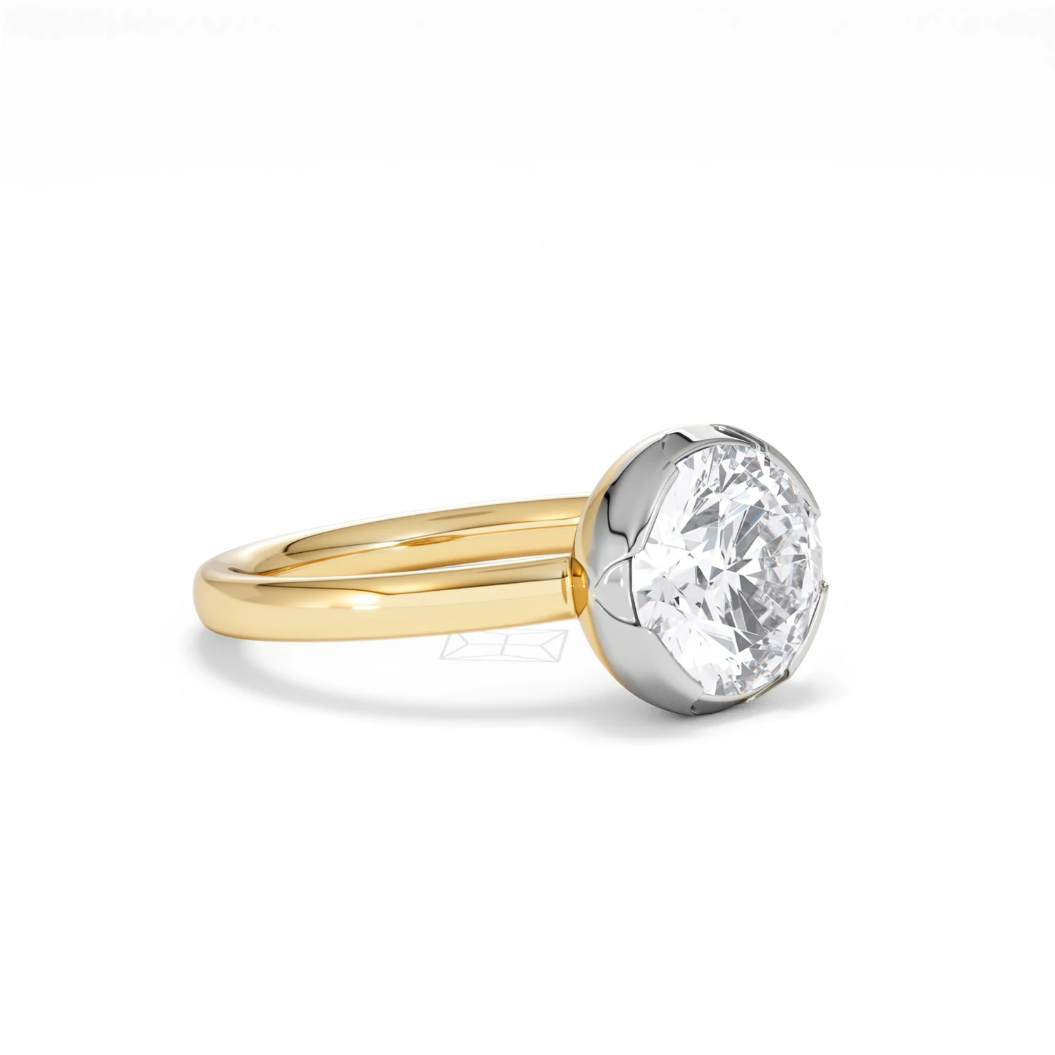 Muse 2.00ct Round Cut Lab Grown Solitaire Engagement Ring in 18K Yellow Gold - Image 16