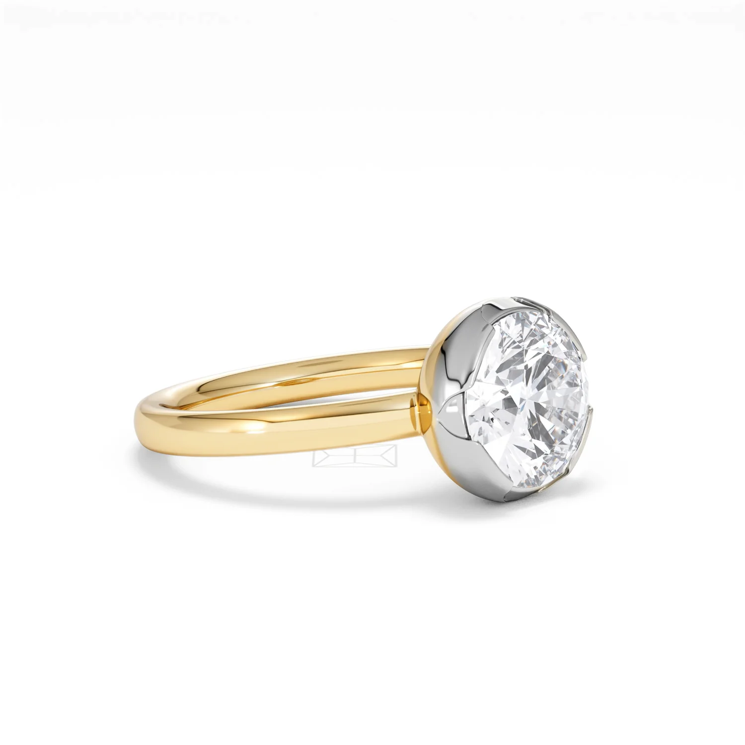 Muse 2.00ct Round Cut Lab Grown Solitaire Engagement Ring in 18K Yellow Gold - Image 17