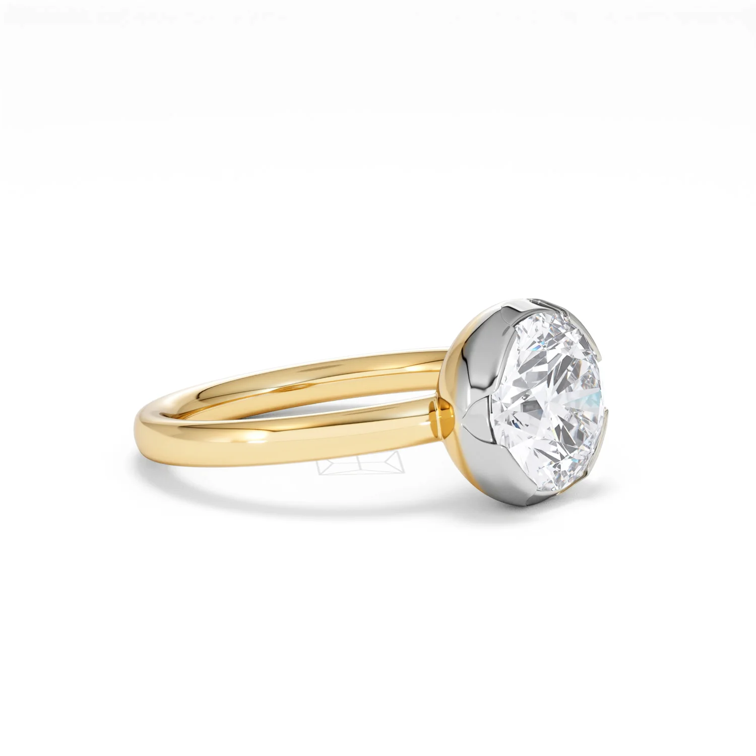 Muse 2.00ct Round Cut Lab Grown Solitaire Engagement Ring in 18K Yellow Gold - Image 18