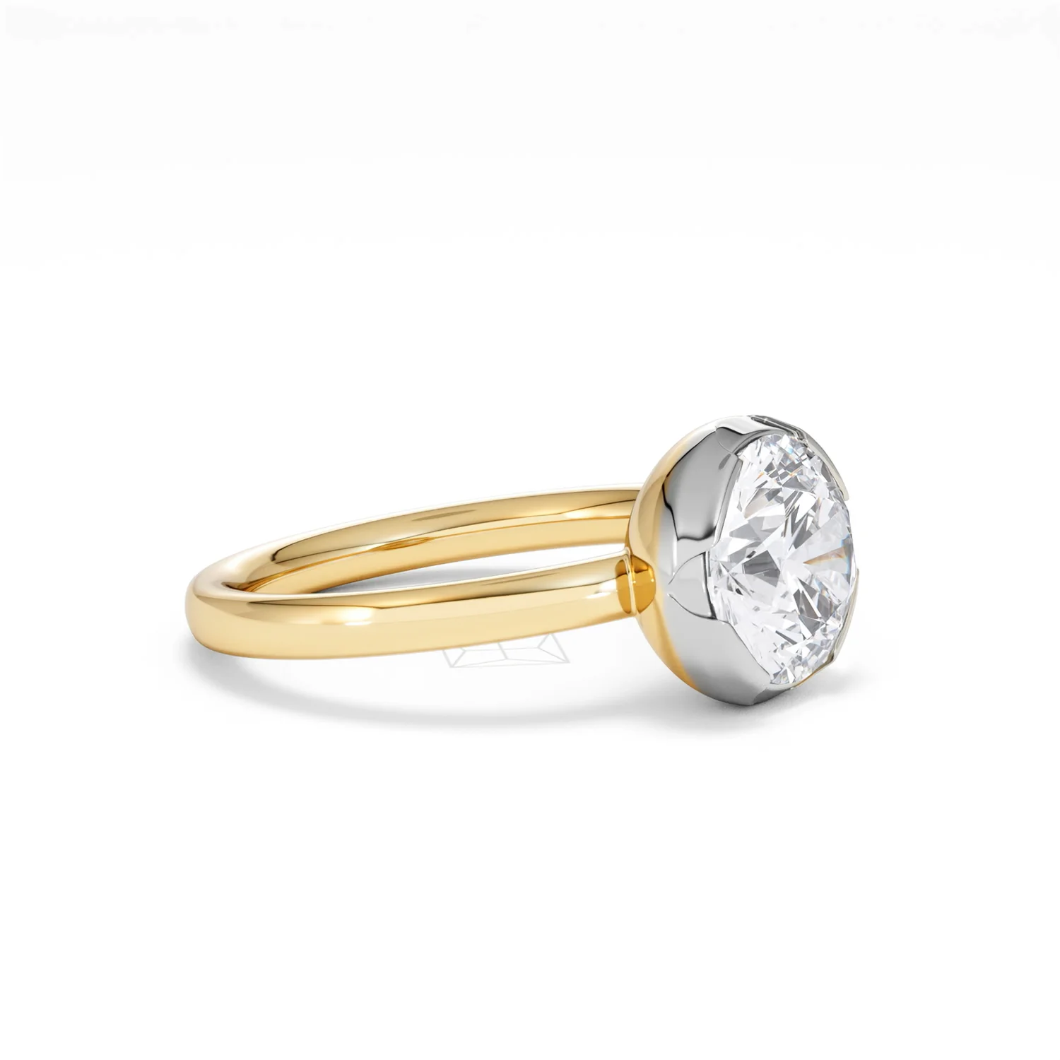 Muse 2.00ct Round Cut Lab Grown Solitaire Engagement Ring in 18K Yellow Gold - Image 19