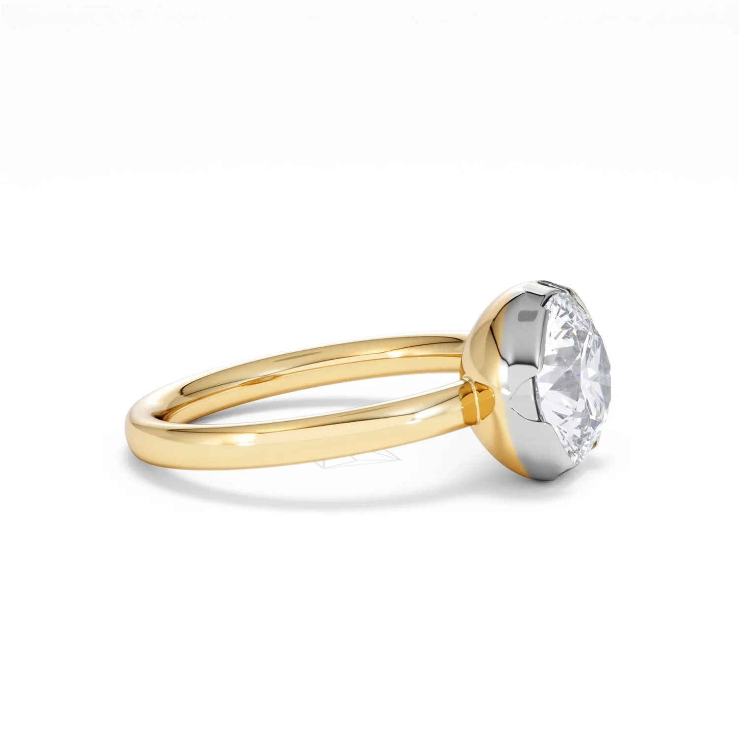 Muse 2.00ct Round Cut Lab Grown Solitaire Engagement Ring in 18K Yellow Gold - Image 22