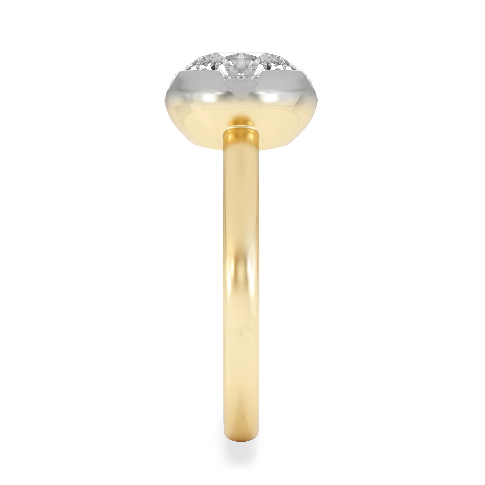 Muse 2.00ct Round Cut Lab Grown Solitaire Engagement Ring in 18K Yellow Gold - Image 5