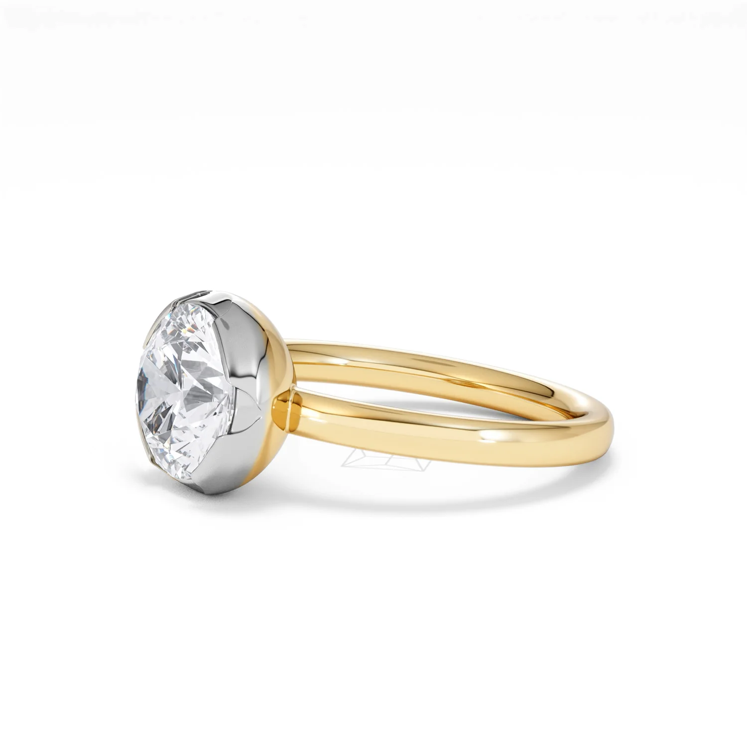 Muse 2.00ct Round Cut Lab Grown Solitaire Engagement Ring in 18K Yellow Gold - Image 74
