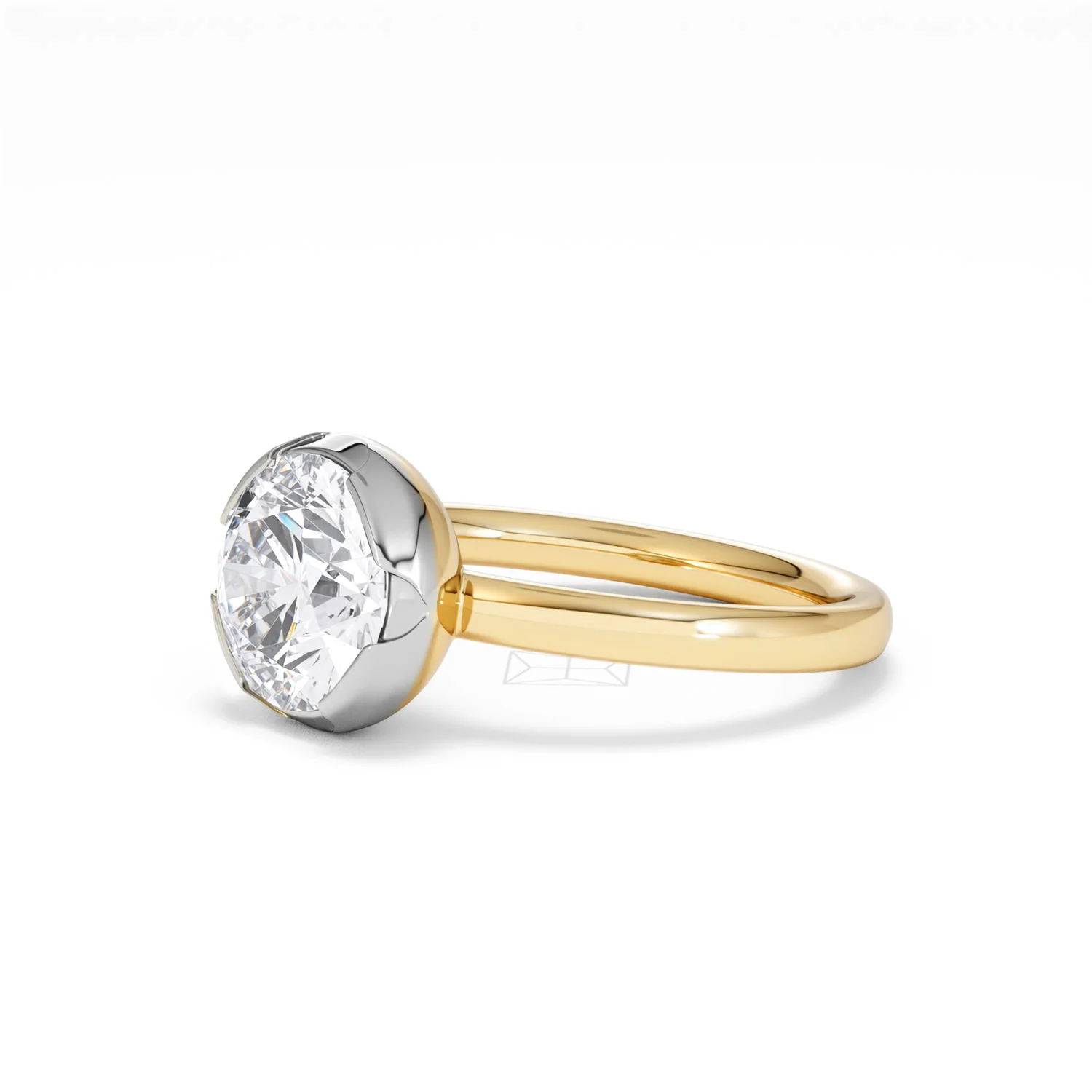 Muse 2.00ct Round Cut Lab Grown Solitaire Engagement Ring in 18K Yellow Gold - Image 76