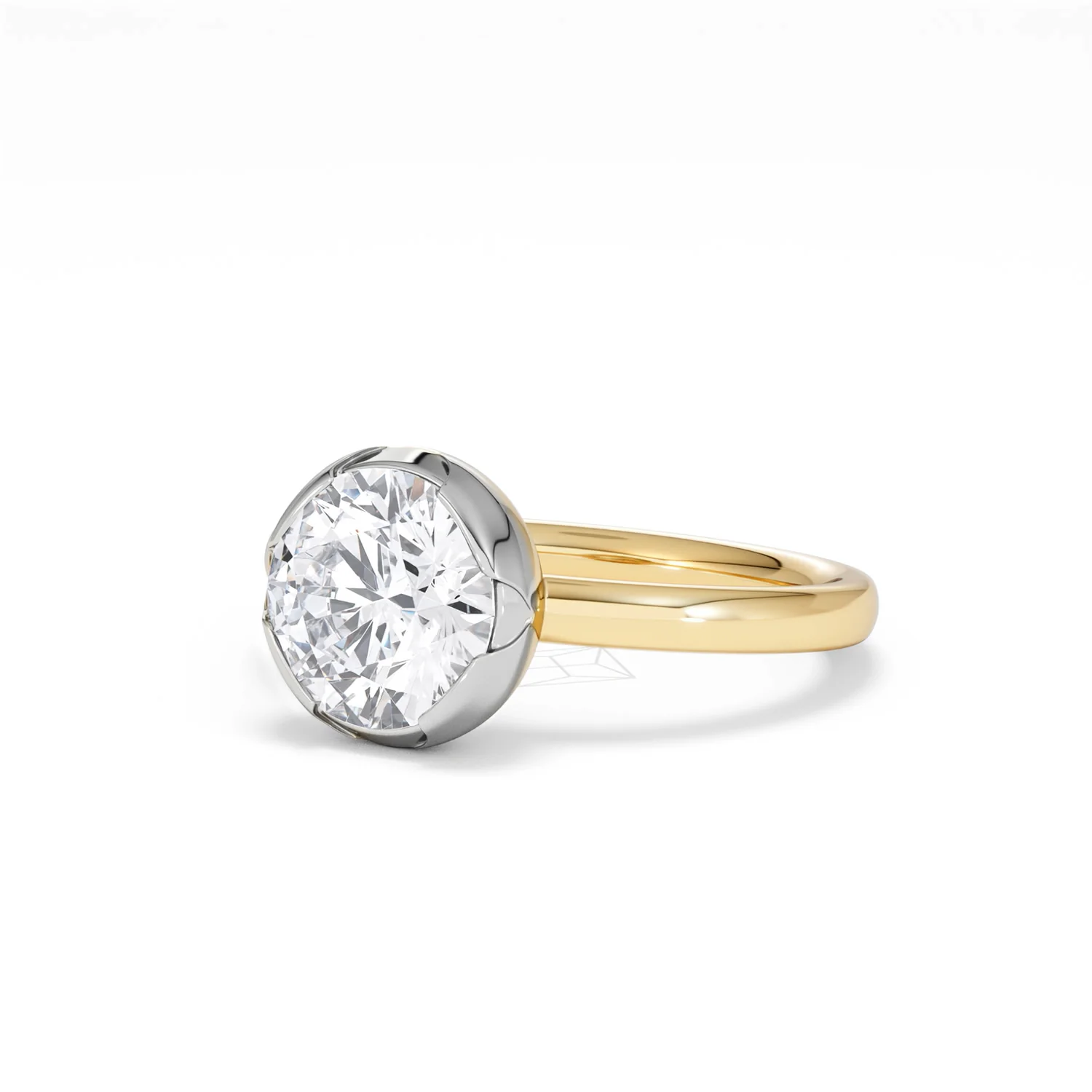 Muse 2.00ct Round Cut Lab Grown Solitaire Engagement Ring in 18K Yellow Gold - Image 80