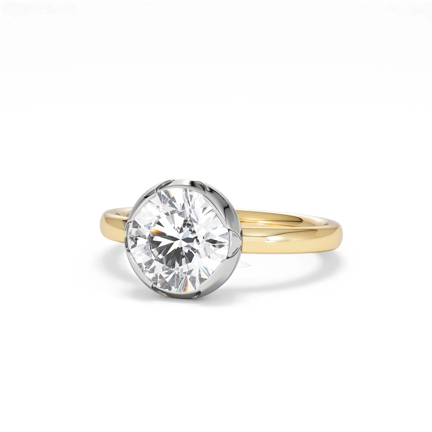 Muse 2.00ct Round Cut Lab Grown Solitaire Engagement Ring in 18K Yellow Gold - Image 83