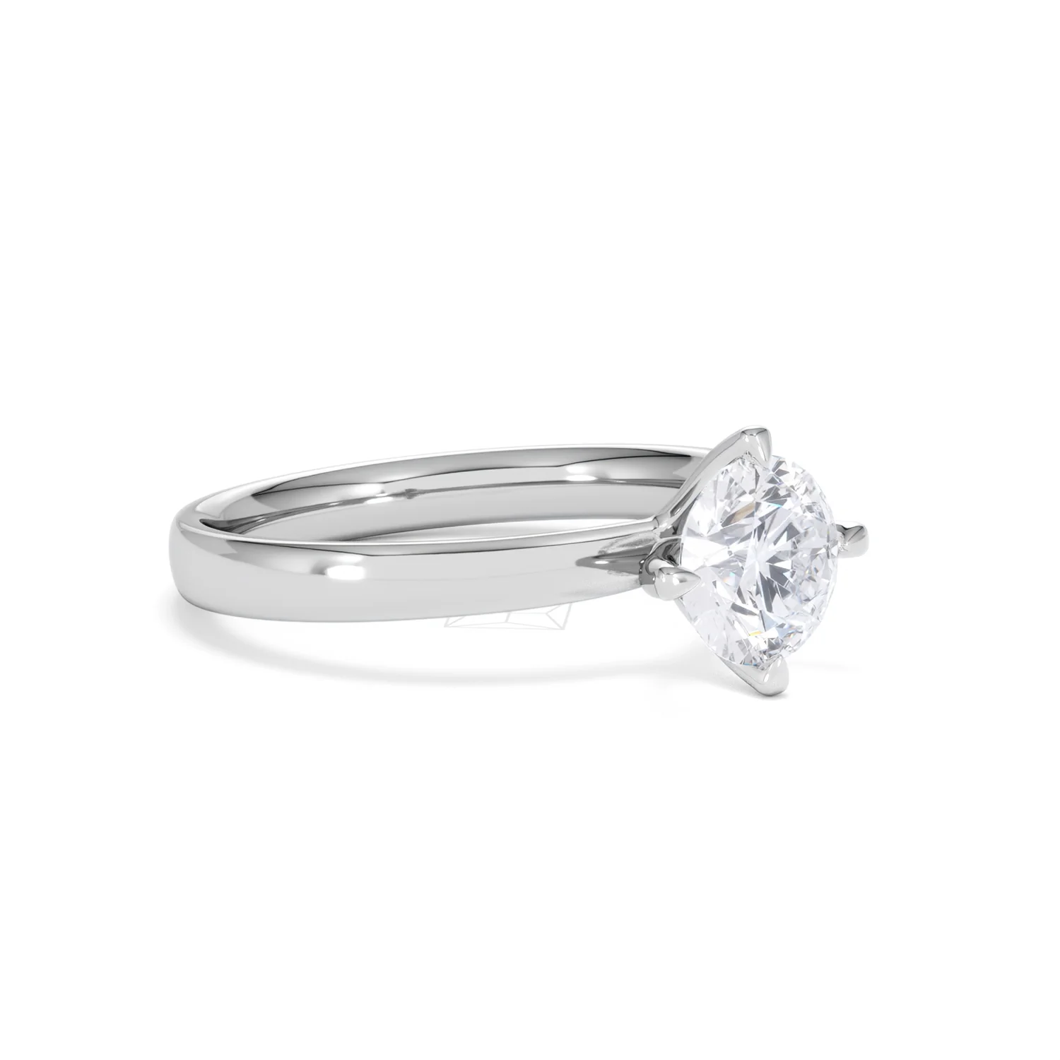 Origin Twist 1.00ct Round Cut Lab Diamond Solitaire Engagement Ring in 18K White Gold - Image 16