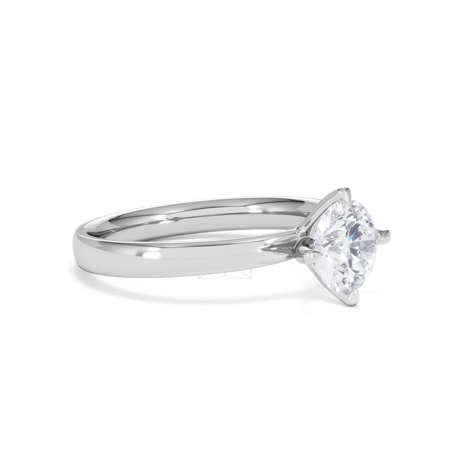 Origin Twist 1.00ct Round Cut Lab Diamond Solitaire Engagement Ring in 18K White Gold - Image 17