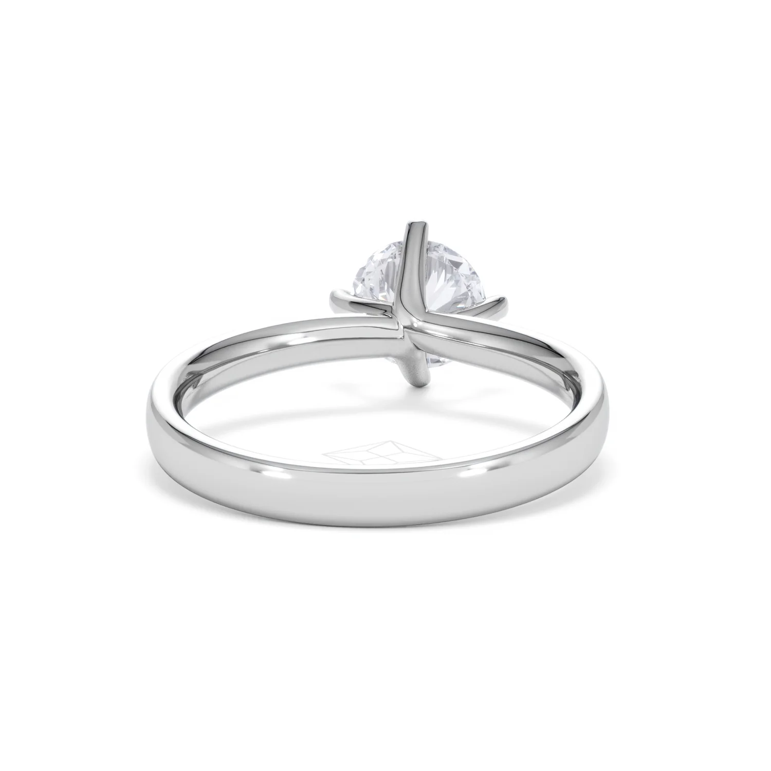 Origin Twist 1.00ct Round Cut Lab Diamond Solitaire Engagement Ring in 18K White Gold - Image 45