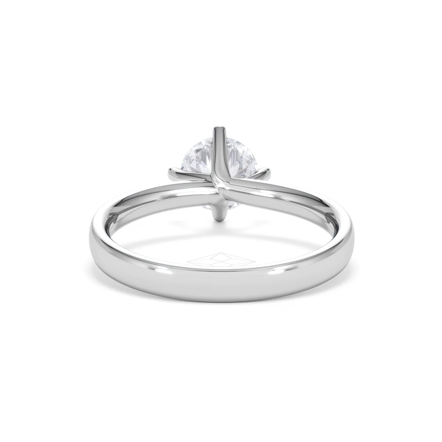 Origin Twist 1.00ct Round Cut Lab Diamond Solitaire Engagement Ring in 18K White Gold - Image 47