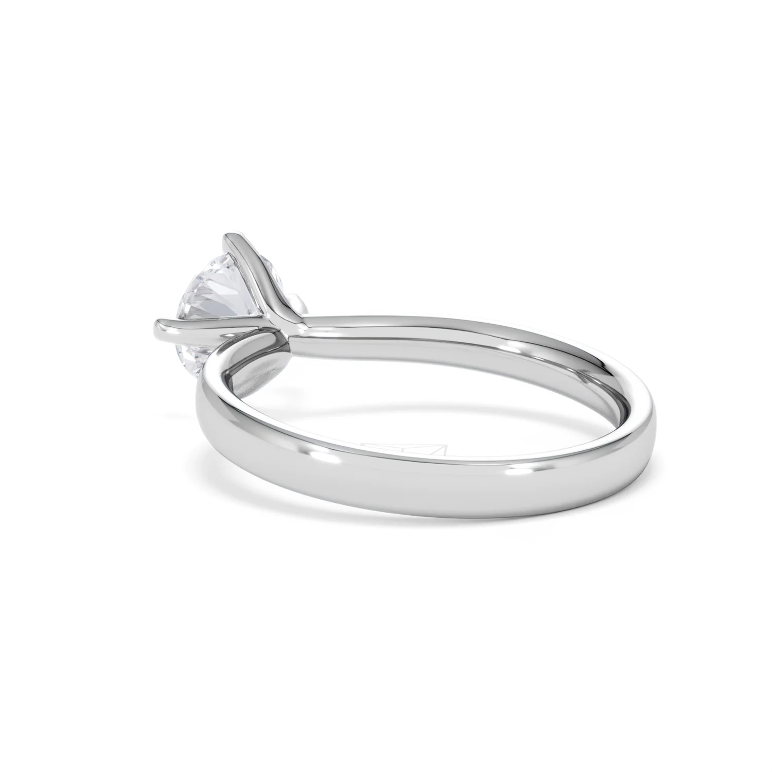 Origin Twist 1.00ct Round Cut Lab Diamond Solitaire Engagement Ring in 18K White Gold - Image 56