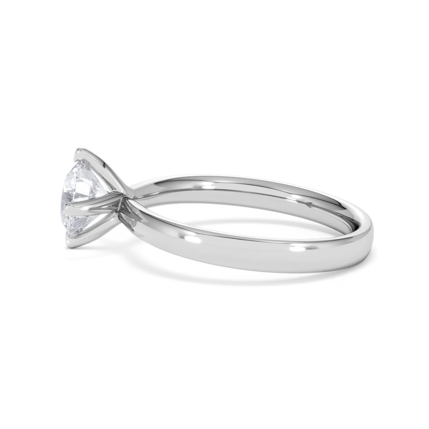 Origin Twist 1.00ct Round Cut Lab Diamond Solitaire Engagement Ring in 18K White Gold - Image 66