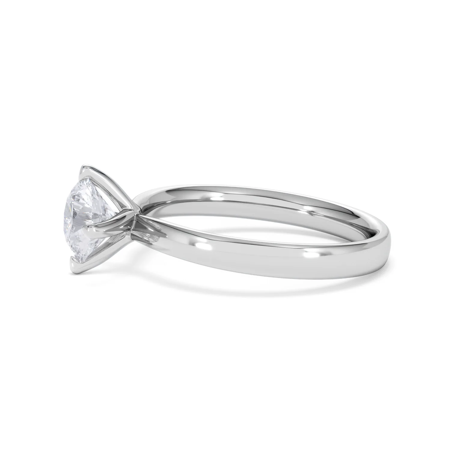 Origin Twist 1.00ct Round Cut Lab Diamond Solitaire Engagement Ring in 18K White Gold - Image 70