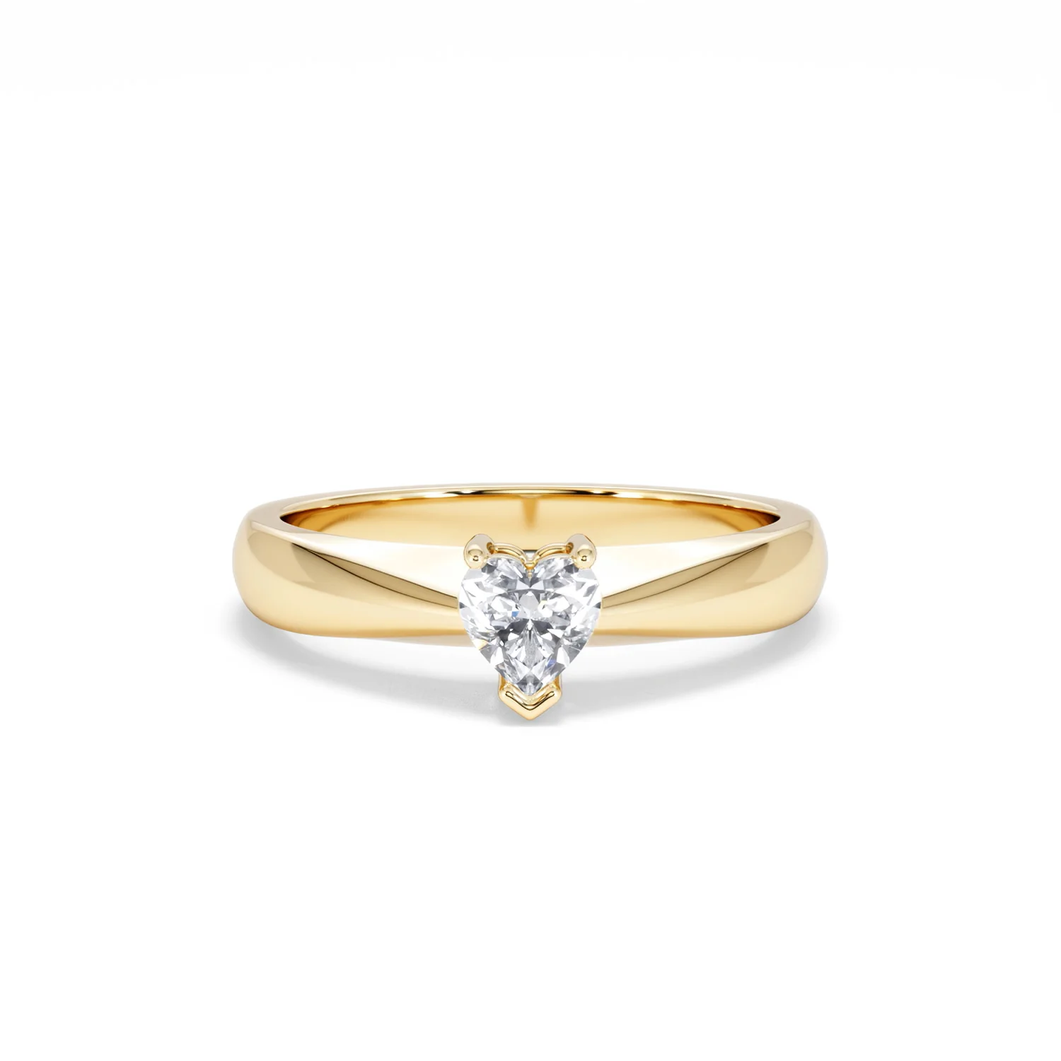 Naomi Heart Cut Lab Diamond Engagement Ring 0.33ct H/SI in 18k Gold Vermeil - Image 10